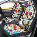 Calgary Flames Car Seat Covers Custom Sugar Skull Car Accessories - Gearcarcover - 1