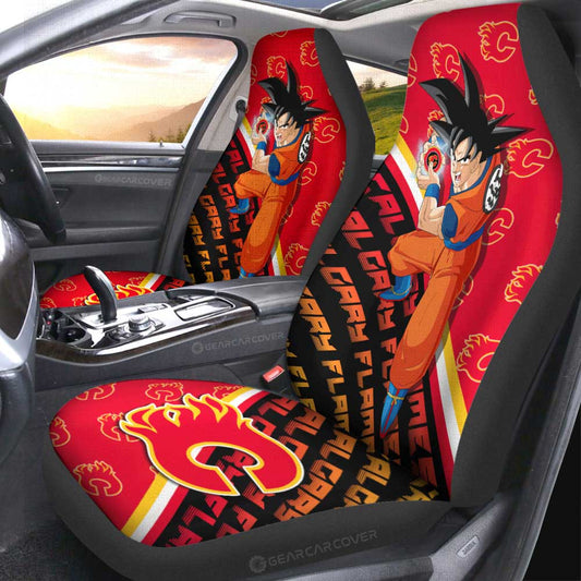 Calgary Flames Car Seat Covers Goku Car Decorations For Fans - Gearcarcover - 2