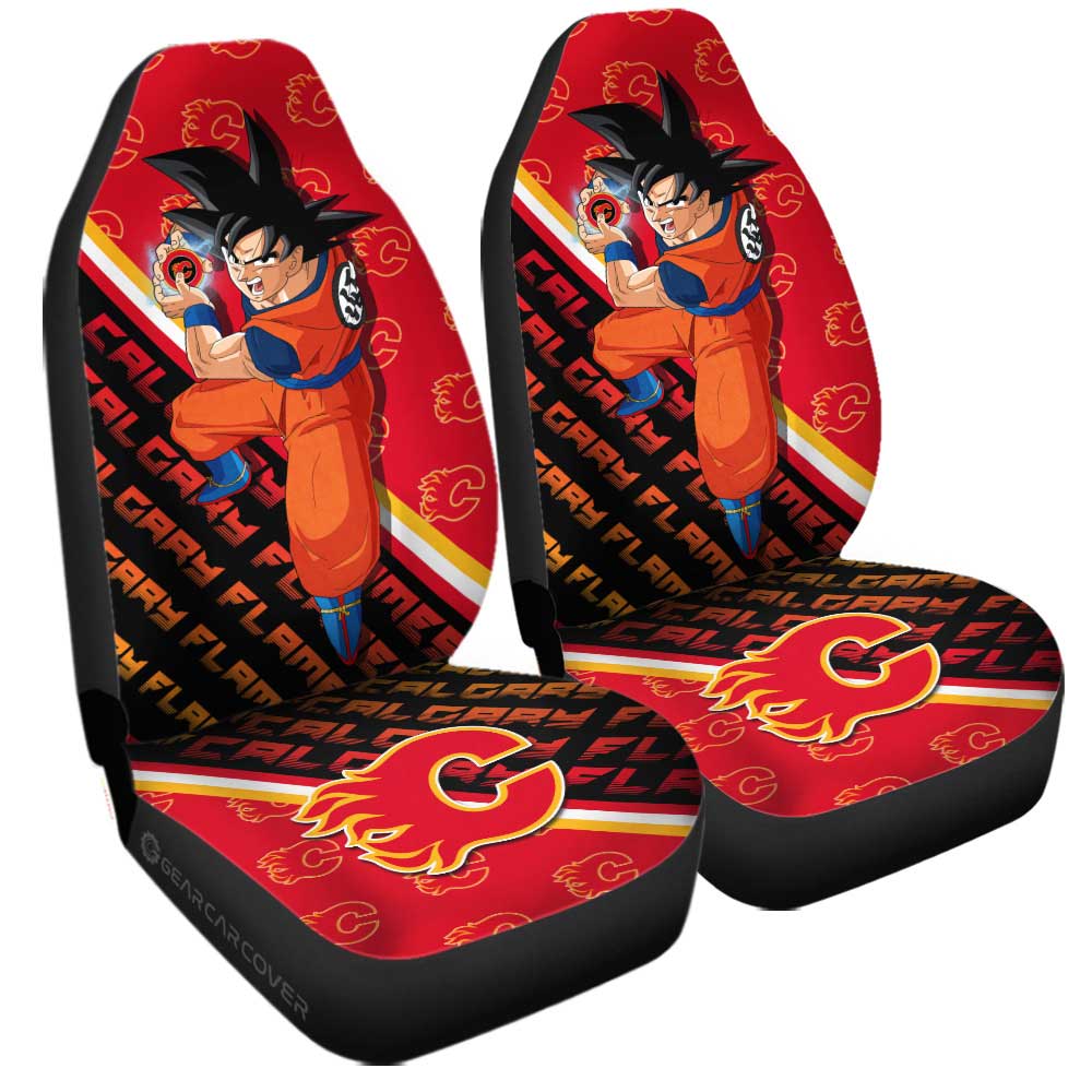Calgary Flames Car Seat Covers Goku Car Decorations For Fans - Gearcarcover - 3