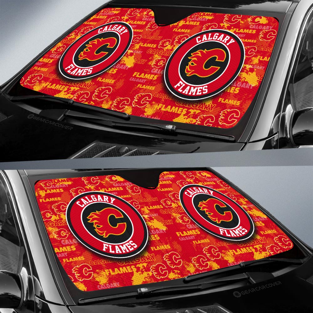 Calgary Flames Car Sunshade Custom Car Accessories - Gearcarcover - 2