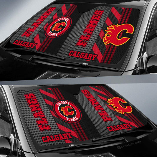 Calgary Flames Car Sunshade Custom Car Accessories - Gearcarcover - 2