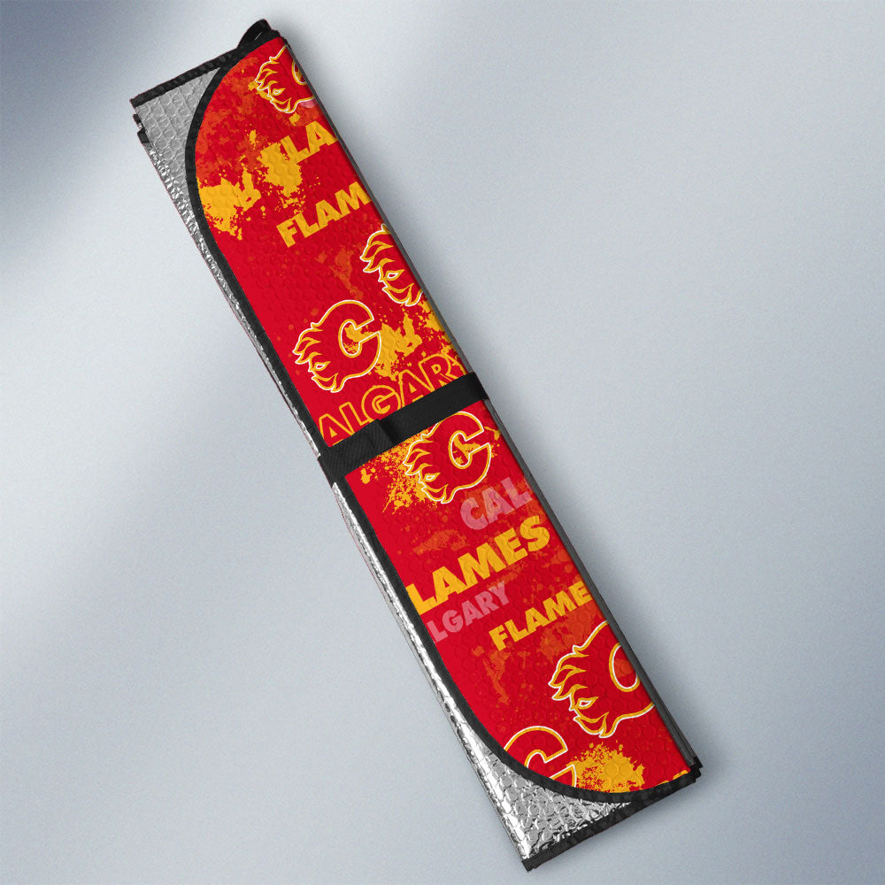 Calgary Flames Car Sunshade Custom Car Accessories - Gearcarcover - 3