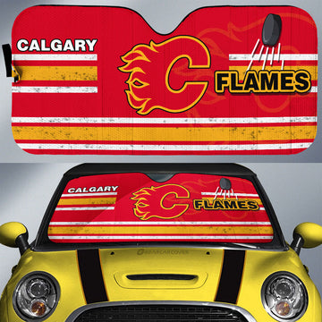 Calgary Flames Car Sunshade Custom Car Accessories - Gearcarcover - 1