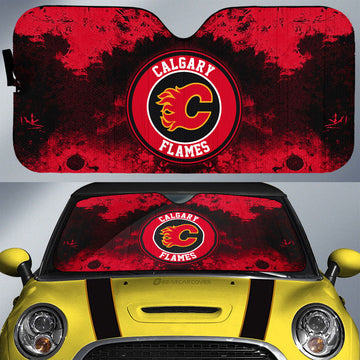 Calgary Flames Car Sunshade Custom Car Accessories - Gearcarcover - 1