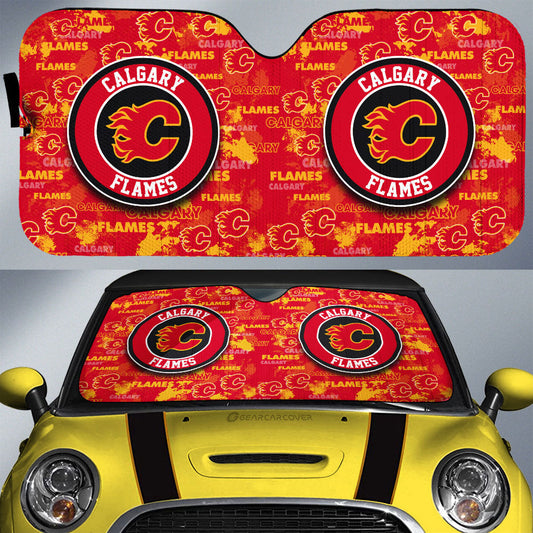 Calgary Flames Car Sunshade Custom Car Accessories - Gearcarcover - 1