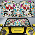 Calgary Flames Car Sunshade Custom Sugar Skull Car Accessories - Gearcarcover - 1