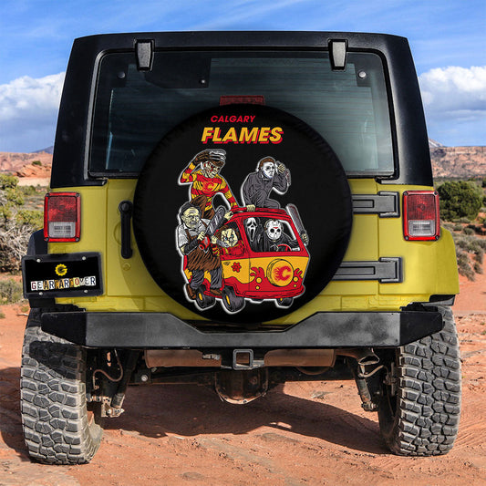 Calgary Flames Spare Tire Covers Horror Characters Car Accessories - Gearcarcover - 2