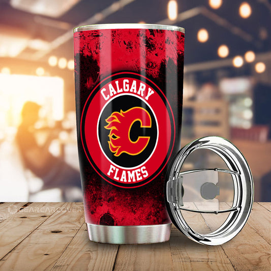 Calgary Flames Tumbler Cup Custom Car Accessories - Gearcarcover - 2
