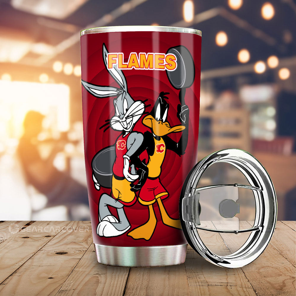 Calgary Flames Tumbler Cup Custom Car Accessories - Gearcarcover - 2