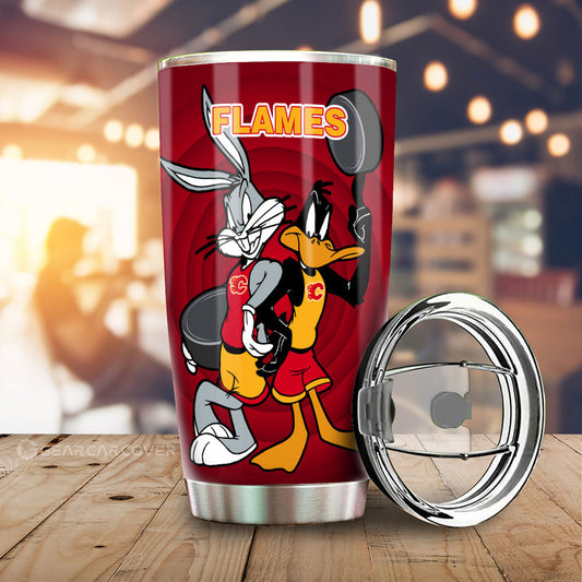 Calgary Flames Tumbler Cup Custom Car Accessories - Gearcarcover - 2