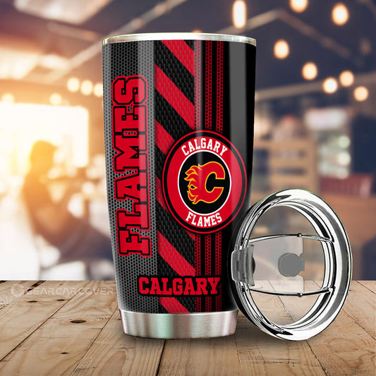 Calgary Flames Tumbler Cup Custom Car Accessories - Gearcarcover - 2