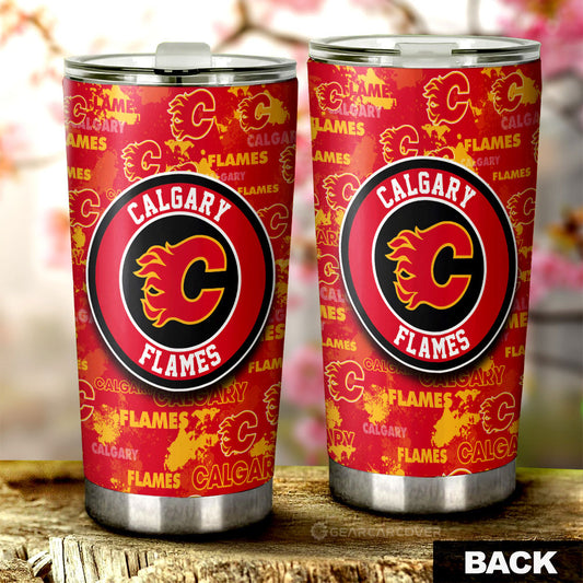 Calgary Flames Tumbler Cup Custom Car Accessories - Gearcarcover - 2