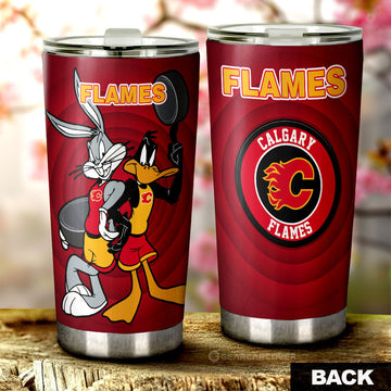 Calgary Flames Tumbler Cup Custom Car Accessories - Gearcarcover - 1