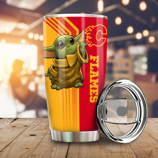 Calgary Flames Tumbler Cup Custom Car Accessories - Gearcarcover - 1