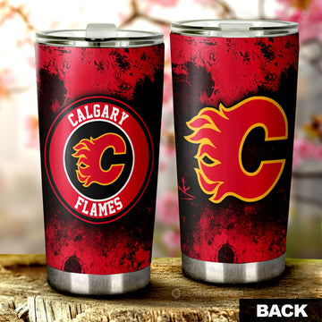 Calgary Flames Tumbler Cup Custom Car Accessories - Gearcarcover - 1