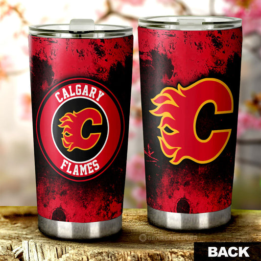 Calgary Flames Tumbler Cup Custom Car Accessories - Gearcarcover - 1