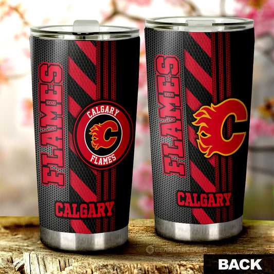 Calgary Flames Tumbler Cup Custom Car Accessories - Gearcarcover - 1
