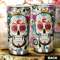Calgary Flames Tumbler Cup Custom Sugar Skull Car Accessories - Gearcarcover - 2