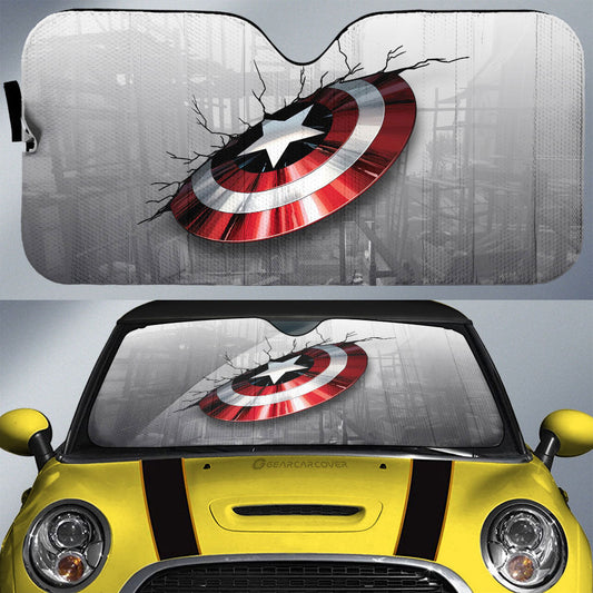 Captain America Broken Shield Car Sunshade Custom Car Accessories - Gearcarcover - 1