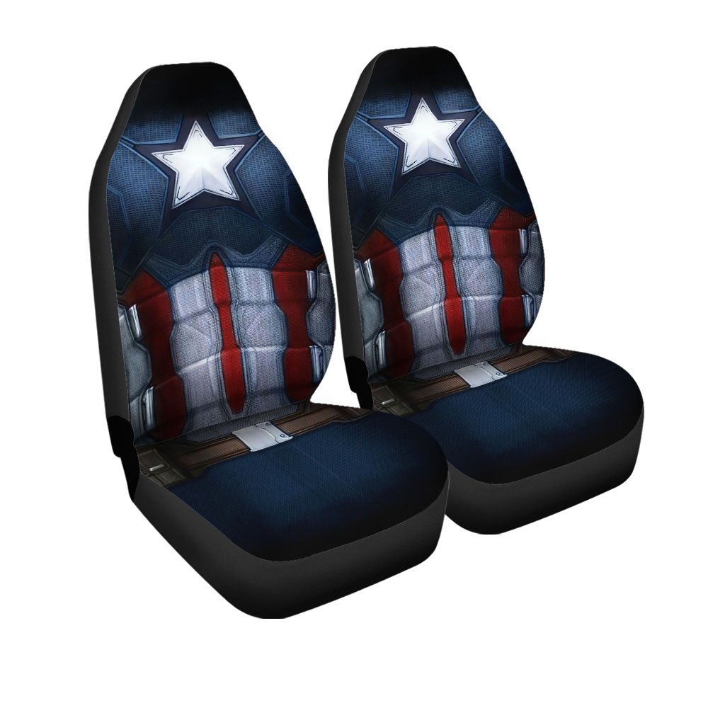 Captain America Uniform Car Seat Covers Custom Car Accessories - Gearcarcover - 3