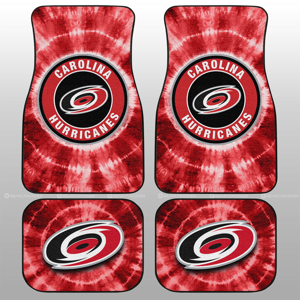 Carolina Hurricanes Car Floor Mats Custom Tie Dye Car Accessories - Gearcarcover - 1