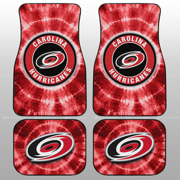 Carolina Hurricanes Car Floor Mats Custom Tie Dye Car Accessories - Gearcarcover - 1