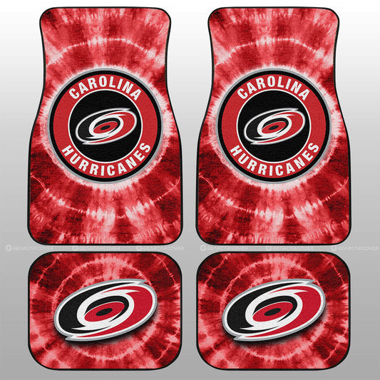 Carolina Hurricanes Car Floor Mats Custom Tie Dye Car Accessories - Gearcarcover - 1