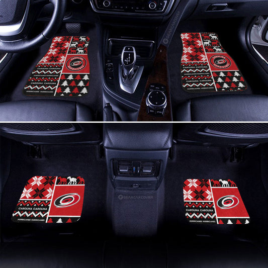 Carolina Hurricanes Car Floor Mats Custom Ugly Style Car Accessories - Gearcarcover - 2