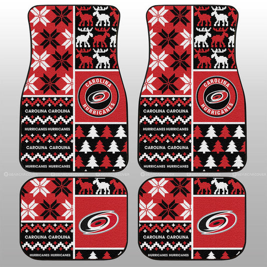 Carolina Hurricanes Car Floor Mats Custom Ugly Style Car Accessories - Gearcarcover - 1