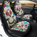 Carolina Hurricanes Car Seat Covers Custom Sugar Skull Car Accessories - Gearcarcover - 2