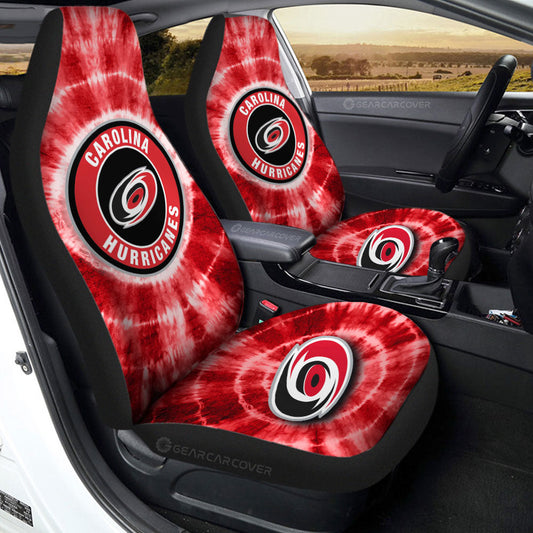 Carolina Hurricanes Car Seat Covers Custom Tie Dye Car Accessories - Gearcarcover - 2