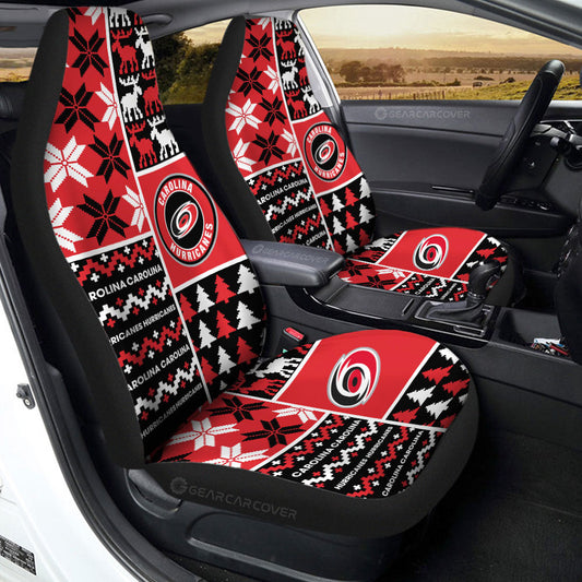Carolina Hurricanes Car Seat Covers Custom Ugly Style Car Accessories - Gearcarcover - 2