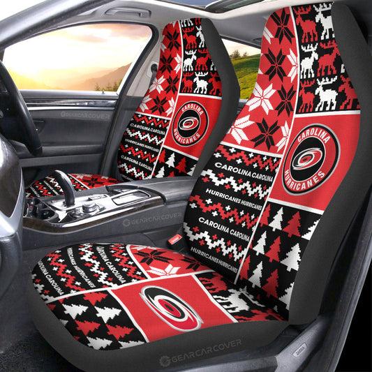 Carolina Hurricanes Car Seat Covers Custom Ugly Style Car Accessories - Gearcarcover - 1