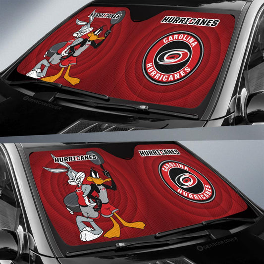 Carolina Hurricanes Car Sunshade Custom Car Accessories - Gearcarcover - 2