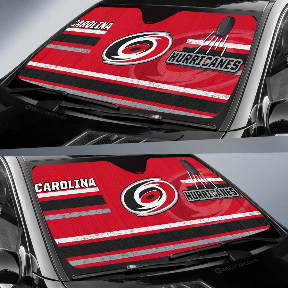 Carolina Hurricanes Car Sunshade Custom Car Accessories - Gearcarcover - 2