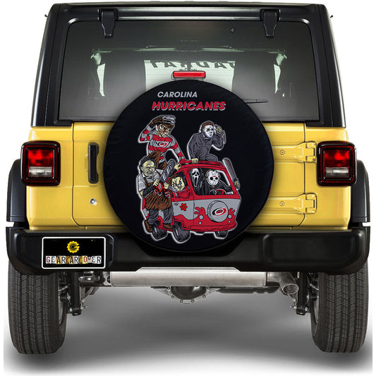 Carolina Hurricanes Spare Tire Covers Horror Characters Car Accessories - Gearcarcover - 1