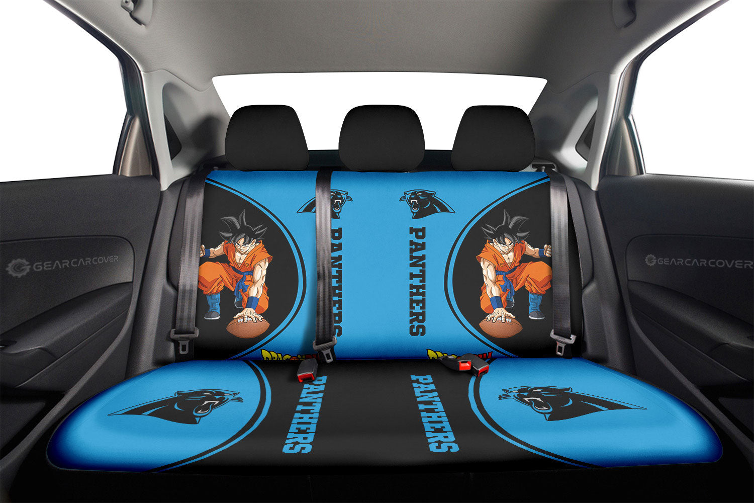 Carolina Panthers Car Back Seat Covers Custom Car Accessories For Fans - Gearcarcover - 2