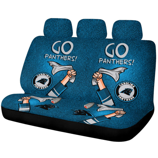 Carolina Panthers Car Back Seat Covers Custom Car Accessories - Gearcarcover - 1