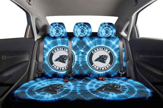 Carolina Panthers Car Back Seat Covers Custom Tie Dye Car Accessories - Gearcarcover - 2