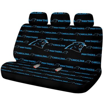 Carolina Panthers Car Back Seat Covers Sporty Team Collection - Gearcarcover - 1