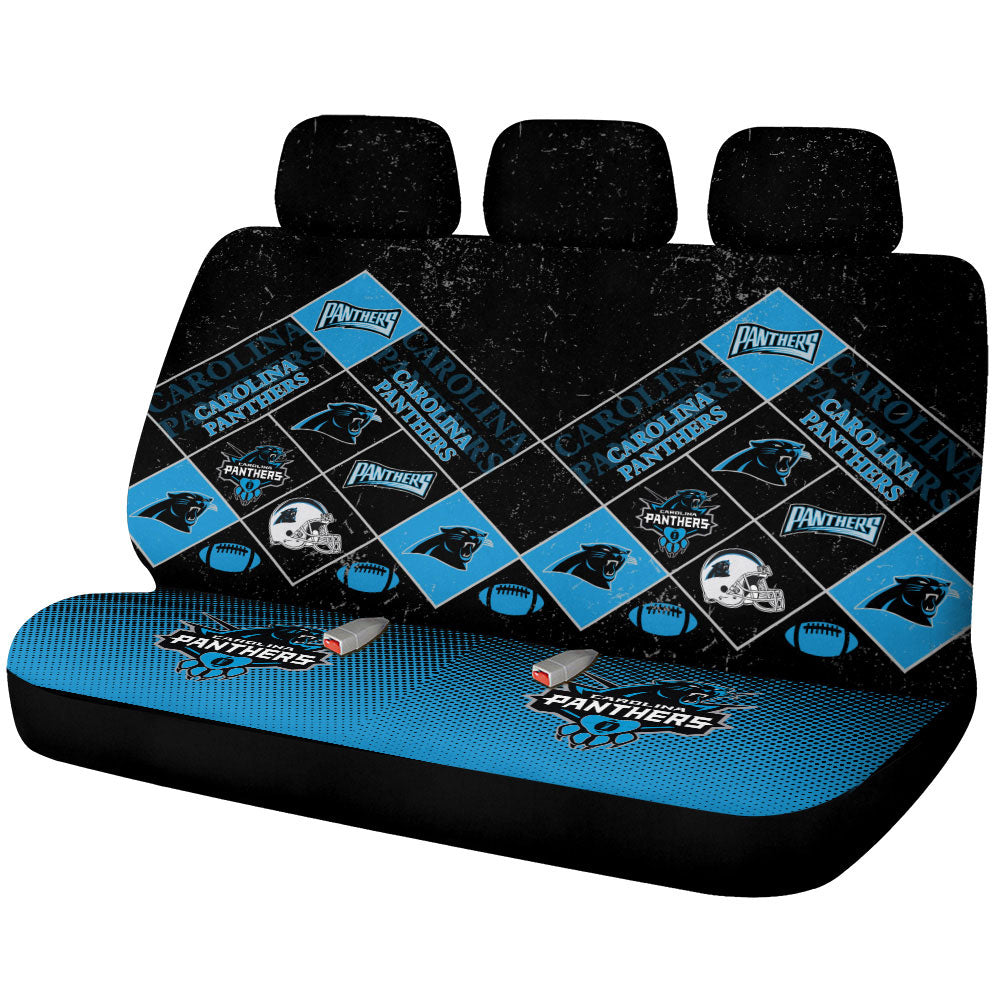 Carolina Panthers Car Back Seat Covers Sporty Team Collection - Gearcarcover - 1