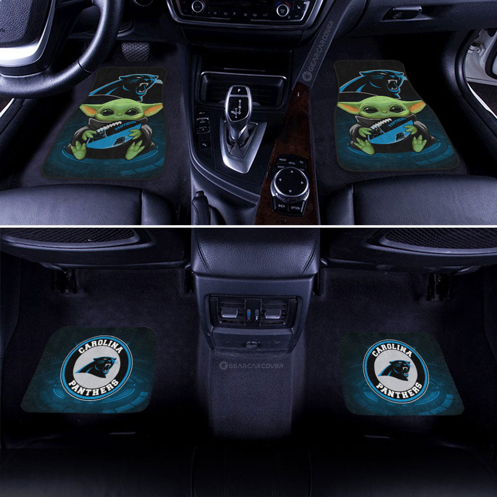 Carolina Panthers Car Floor Mats Baby Yoda Car Accessories For Fan - Gearcarcover - 2