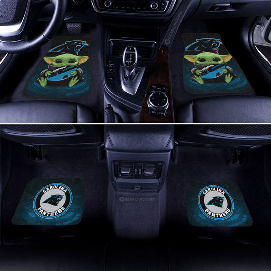 Carolina Panthers Car Floor Mats Baby Yoda Car Accessories For Fan - Gearcarcover - 2