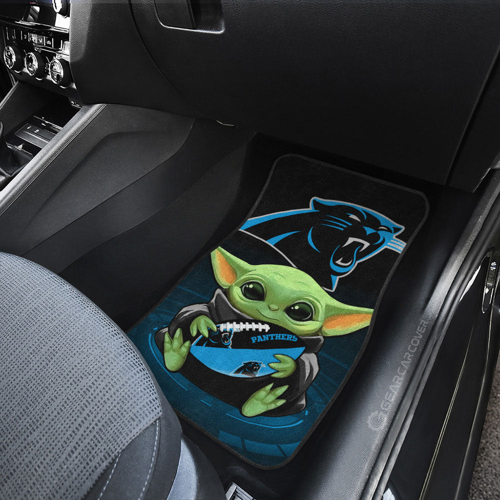 Carolina Panthers Car Floor Mats Baby Yoda Car Accessories For Fan - Gearcarcover - 3