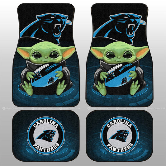Carolina Panthers Car Floor Mats Baby Yoda Car Accessories For Fan - Gearcarcover - 1