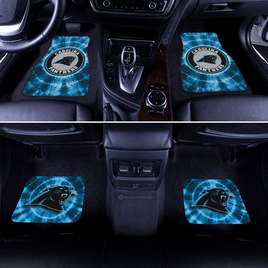 Carolina Panthers Car Floor Mats Custom Tie Dye Car Accessories - Gearcarcover - 2