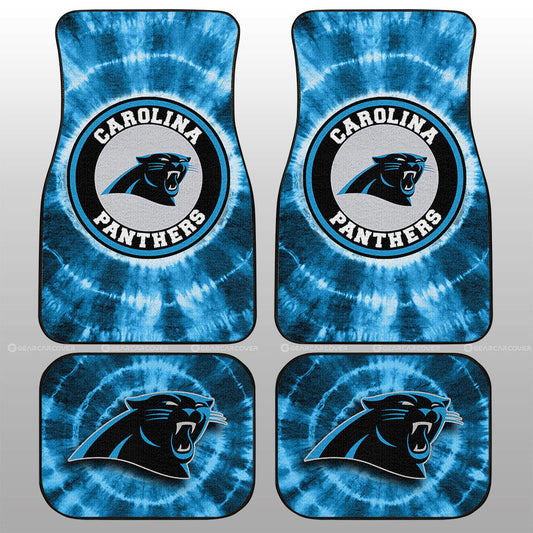 Carolina Panthers Car Floor Mats Custom Tie Dye Car Accessories - Gearcarcover - 1