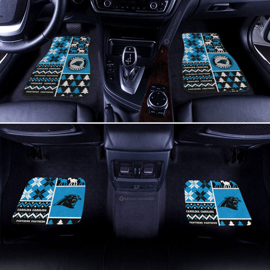 Carolina Panthers Car Floor Mats Custom Ugly Style Car Accessories - Gearcarcover - 2