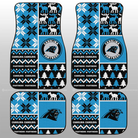 Carolina Panthers Car Floor Mats Custom Ugly Style Car Accessories - Gearcarcover - 1