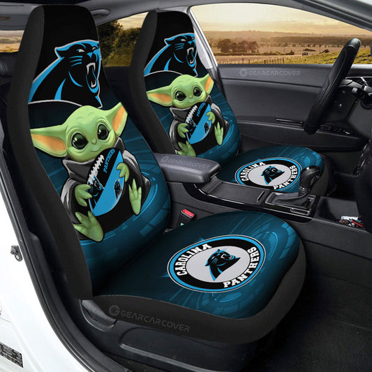 Carolina Panthers Car Seat Covers Baby Yoda Car Accessories For Fan - Gearcarcover - 2